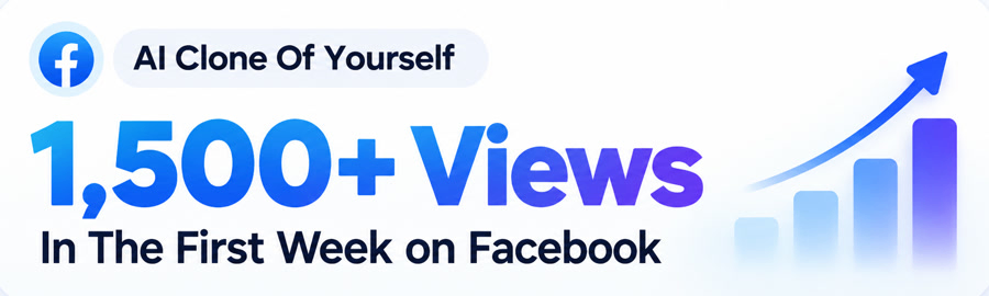 AI Clone Of Yourself, 1,500+ views in the first week on Facebook